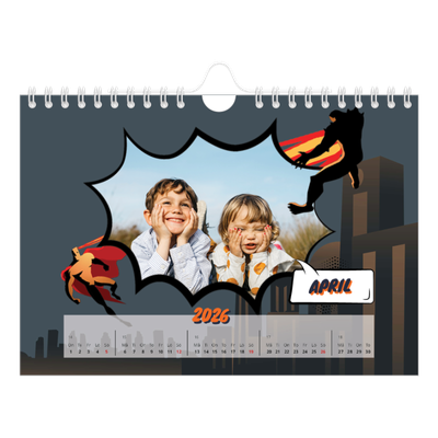 Fotokalender A5 Enkel — Serietidning [April]