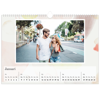 Fotokalender A3 Enkel — Akvarell former