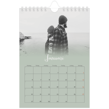 Fotokalender A5 Enkel — Grön dimma