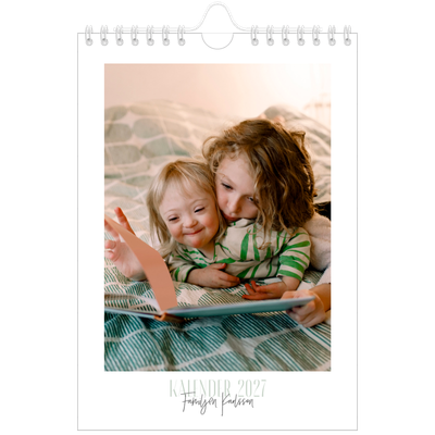 Fotokalender A5 Enkel — Flera typsnitt [omslag]