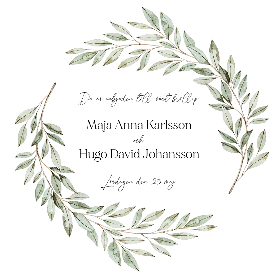 Inbjudningar — Botaniskt bröllop