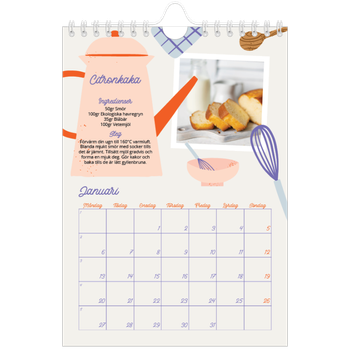 Fotokalender A5 Enkel — Året i recept