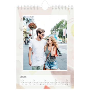 Fotokalender A5 Enkel — Akvarell former