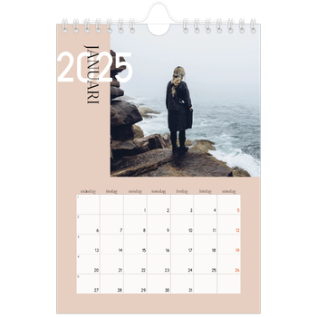 Fotokalender A5 Enkel — Överlappande text