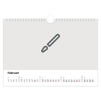 Fotokalender A4 Enkel — Designa din egna fotoprodukt [Februari]
