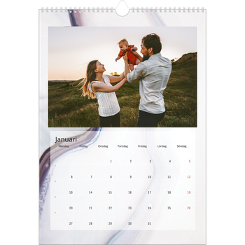 Fotokalender A3 Enkel — Marmorpapper