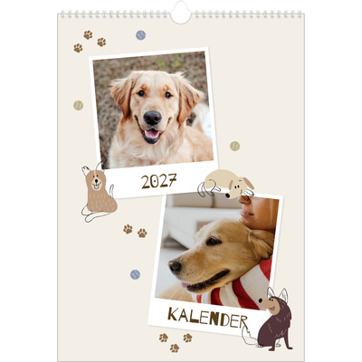 A3 Årskalender — Lekfull valp [omslag]