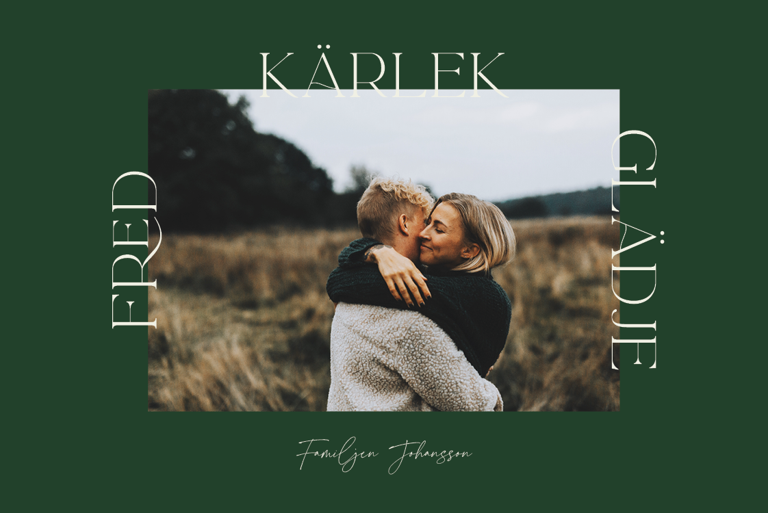 Fotokort — Frid, kärlek, glädje