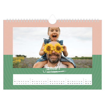 Fotokalender A4 Enkel — Färg och mönster