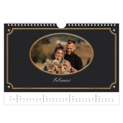 Fotokalender A4 Enkel — Klassisk vintage [Februari]