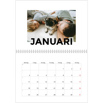 Fotokalender A3 Klassisk — Spridda bokstäver