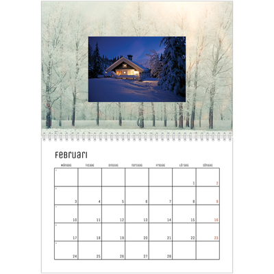 Fotokalender A3 Klassisk (30 x 40 cm) — Tillbaka till naturen [Februari]