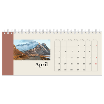 Skrivbordskalendrar — Världens sevärdheter [April]