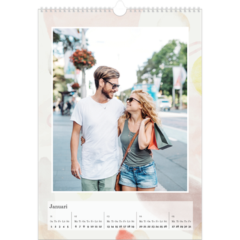 Fotokalender A3 Enkel — Akvarell former
