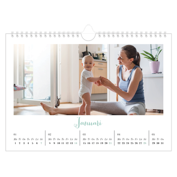 Fotokalender A4 Enkel — Hej världen