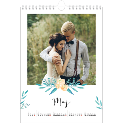 Fotokalender A4 Enkel (20 x 30 cm) — Illustrationer av blommor [omslag]