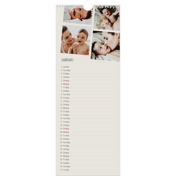 Fotokalender Smal (15x40cm) — Dynamiska bilder