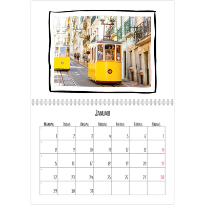 Fotokalender A3 Klassisk (30 x 40 cm) — Albumögonblick [Januari]