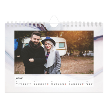 Fotokalender A5 Enkel — Marmorpapper