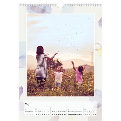 A3 Årskalender — Akvarell former [omslag]