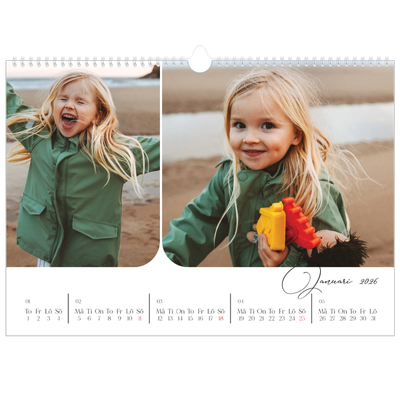 Fotokalender A3 Enkel — Ögonblicksbilder och skrift [Januari]
