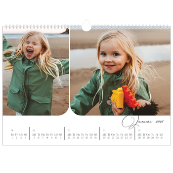 Fotokalender A3 Enkel — Ögonblicksbilder och skrift
