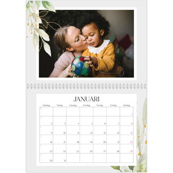 Fotokalender A3 Klassisk — Blomster akvarell