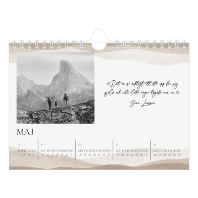 Fotokalender A5 Enkel — Citatsamling om välbefinnande [omslag]