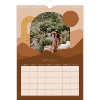 Fotokalender A4 Enkel — Neutrala berg