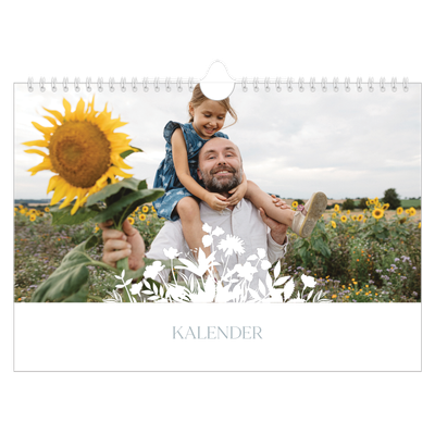 Fotokalender A4 Enkel — Blommotiv [omslag]