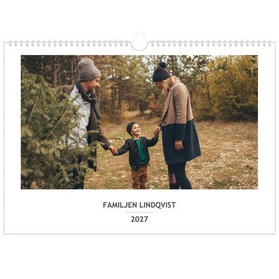 A3 Fotokalender — Enkel planerare - Familj på 4 [omslag]