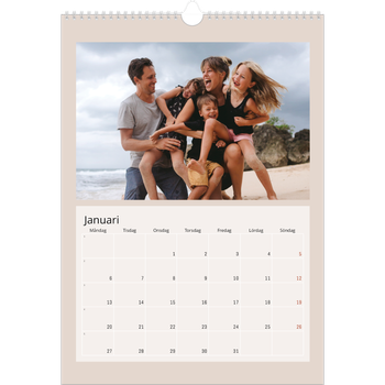 Fotokalender A3 Enkel — Kalender i jordtoner