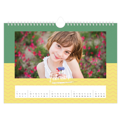 Fotokalender A4 Enkel — Färg och mönster [Februari]