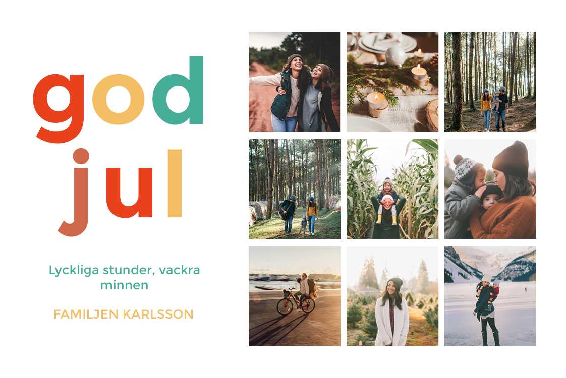 Fotokort — God Jul i färg