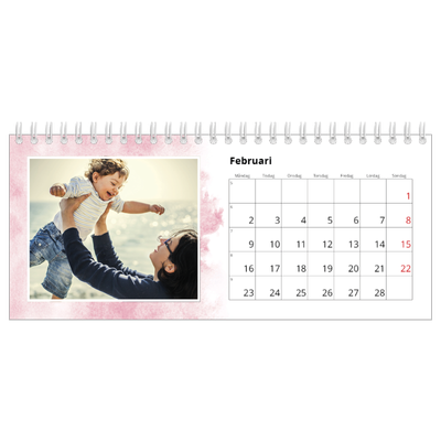 Skrivbordskalendrar — Akvareller i bakgrunden [Februari]