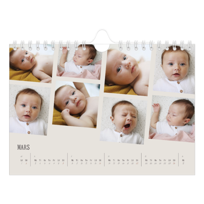 Fotokalender A5 Enkel — Dynamiska bilder [Mars]