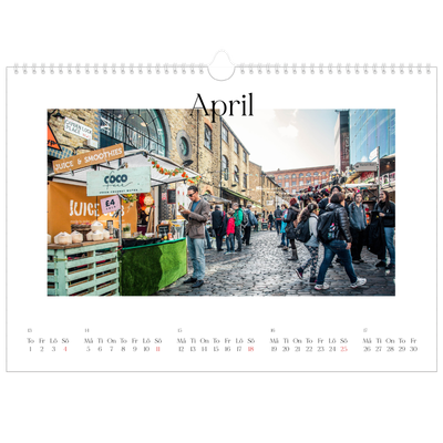 Fotokalender A3 Enkel — Min reseskildring [April]