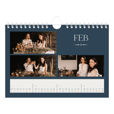 Fotokalender A5 Enkel — Skiffer & seriffer [Februari]