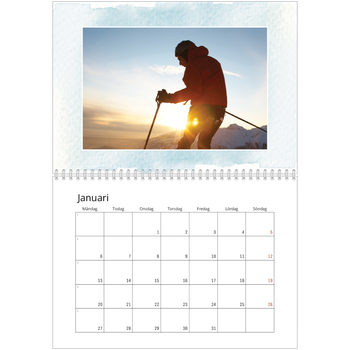 Fotokalender A3 Klassisk — Akvareller i bakgrunden