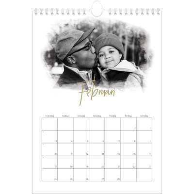 Fotokalender A4 Enkel (20 x 30 cm) — Fotoeffekter [Februari]