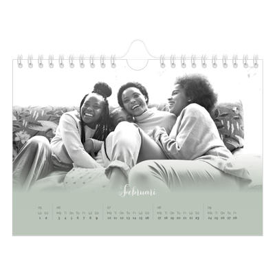 Fotokalender A5 Enkel — Grön dimma [Februari]