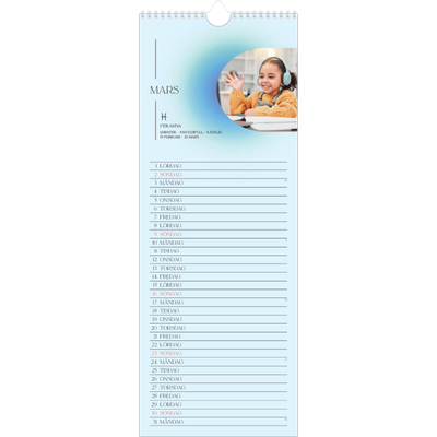 Fotokalender Smal  — Stjärnteckens färger [Mars]