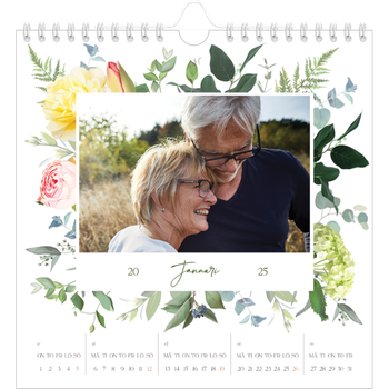 Fotokalender Kvadratisk — Klassiska blommor