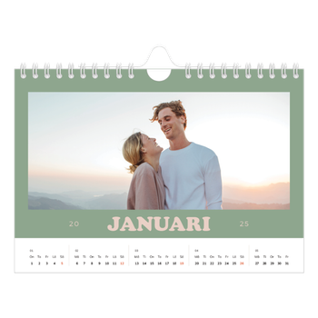 Fotokalender A5 Enkel — Retro ramar