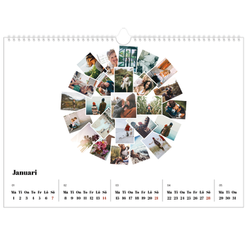 Fotokalender A3 Enkel — Collage shapes