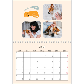 Fotokalender A3 Klassisk — Hundtassar och klotter