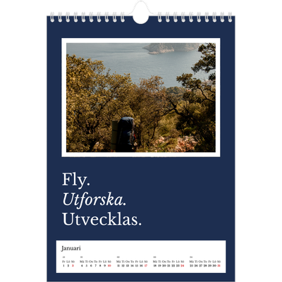 Fotokalender A4 Enkel (20 x 30 cm) — Redaktionell Jord [Januari]