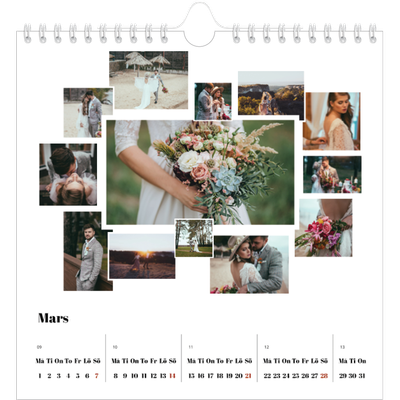 Årskalender kvadratisk — Collage shapes [Mars]