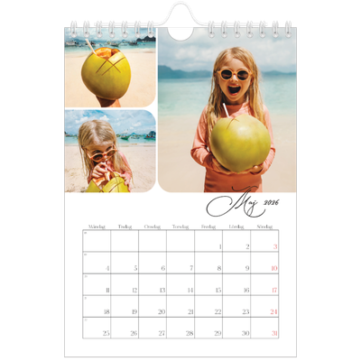 Fotokalender A5 Enkel — Ögonblicksbilder och skrift [omslag]