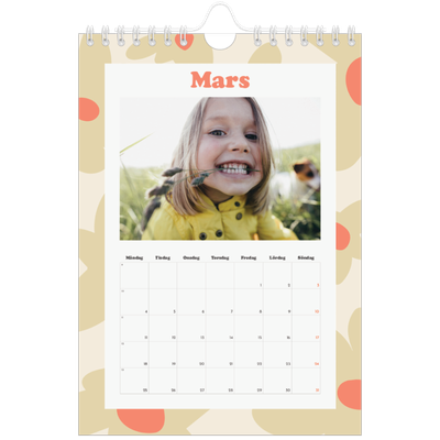 Fotokalender A5 Enkel — Färgglada mönster [Mars]